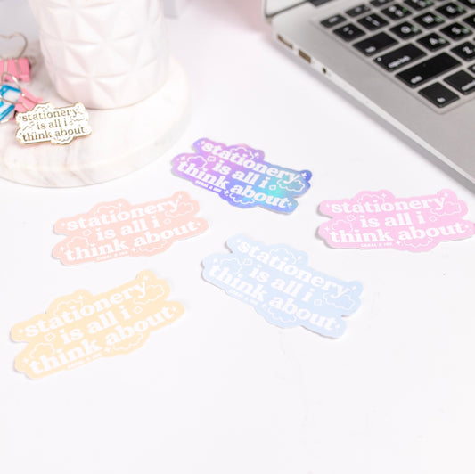 Stationery Is All I Think About Sticker Decal