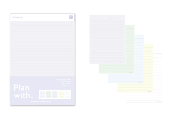 B5 Perforated Coloured Paper Notepad