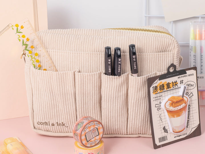 Organisation Stationery Pouch Oatmeal