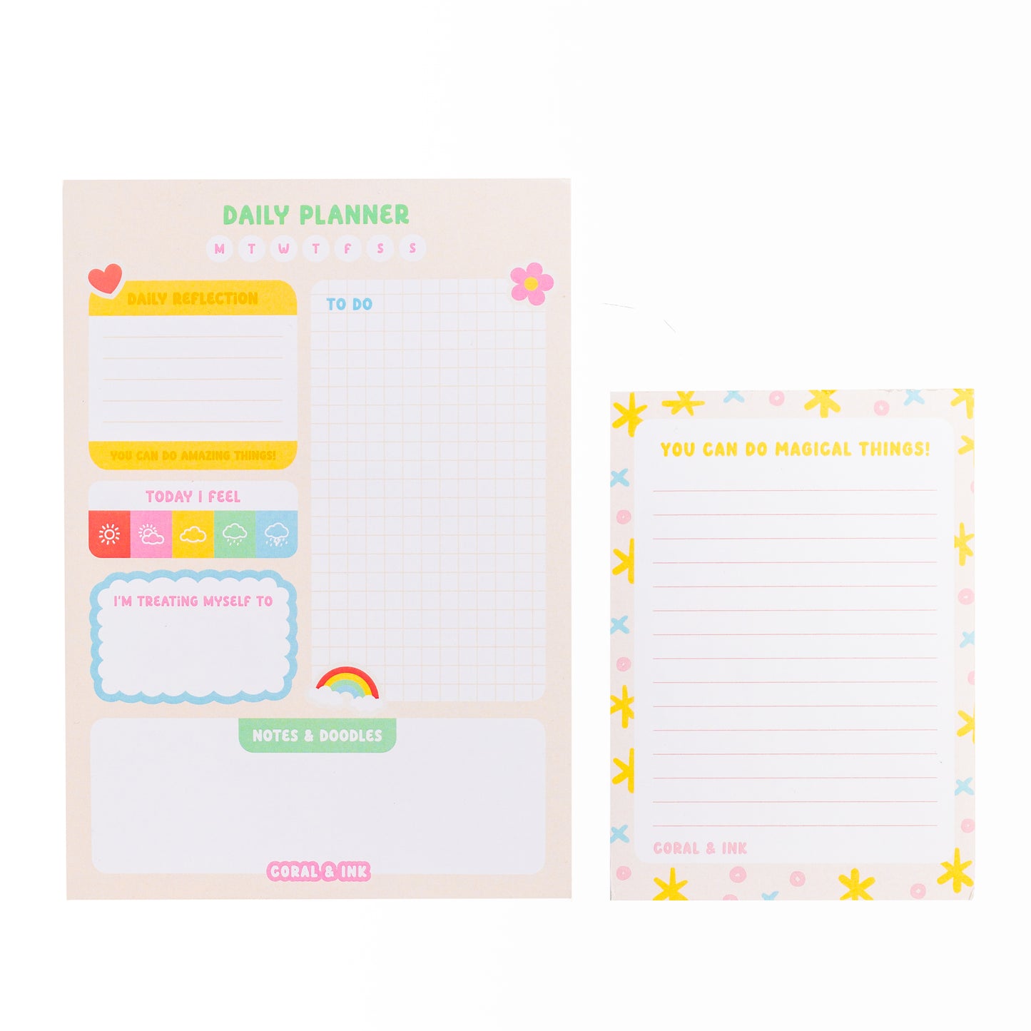 Positivity Daily Planner & Memo Pad