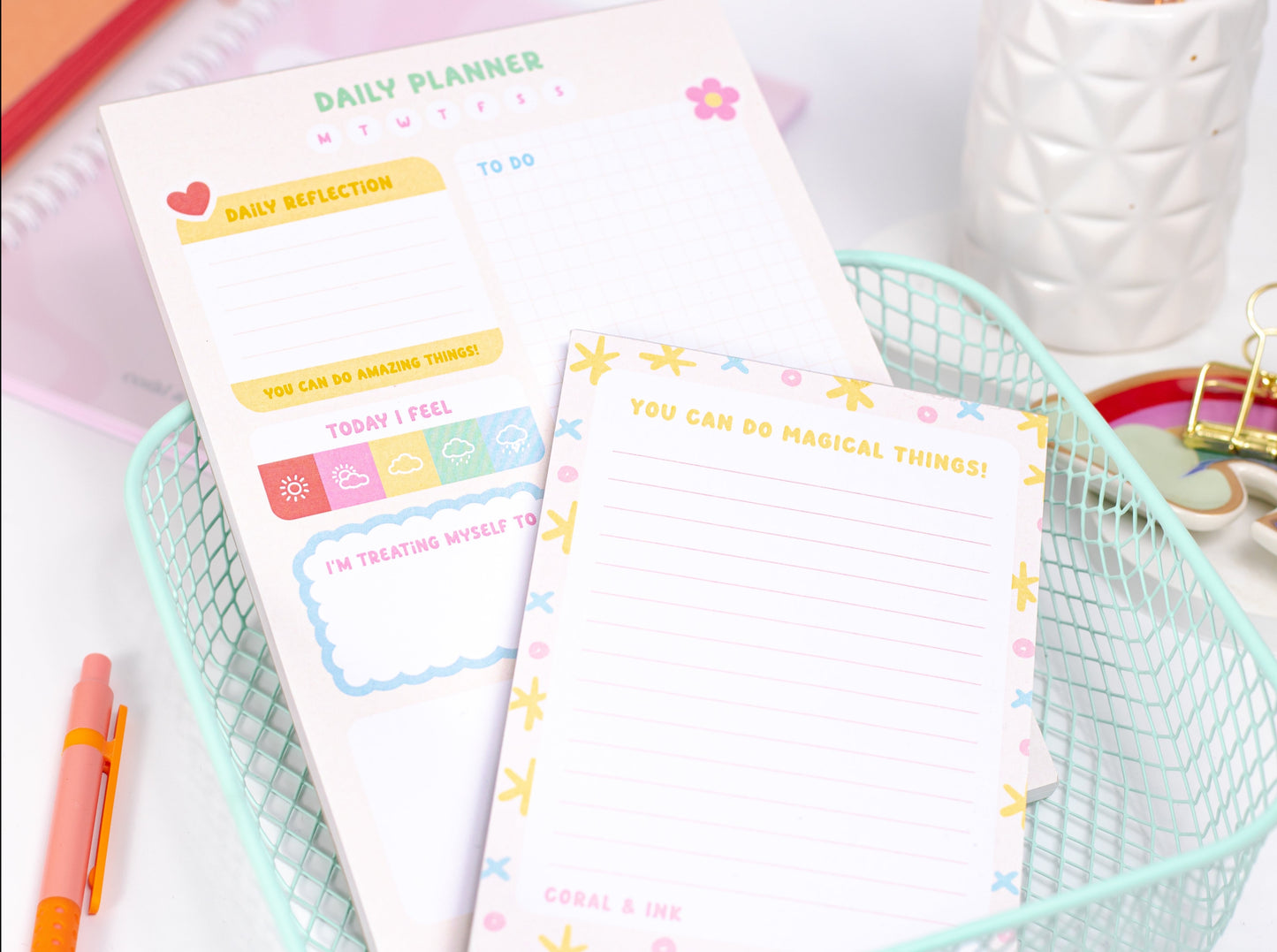 Positivity Daily Planner & Memo Pad