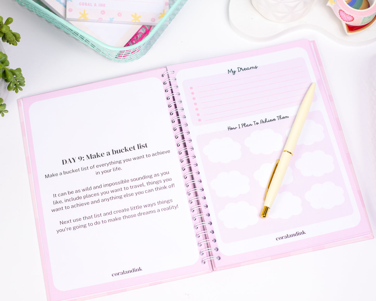 30 Day Self-Care Workbook Planner