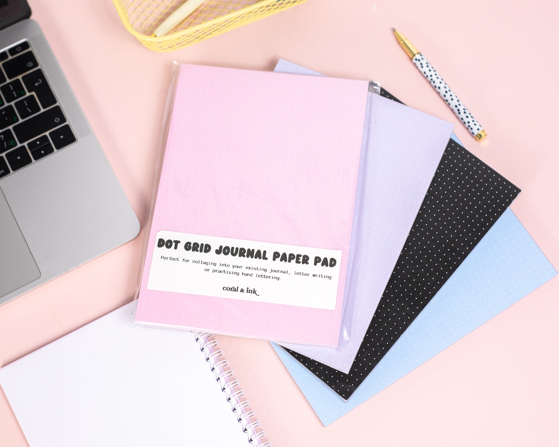 Dot Grid Journal Paper Pad | Coral & Ink