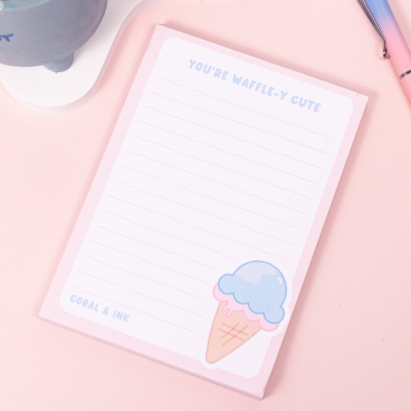 'You're Waffle-y Cute' A6 Notepad