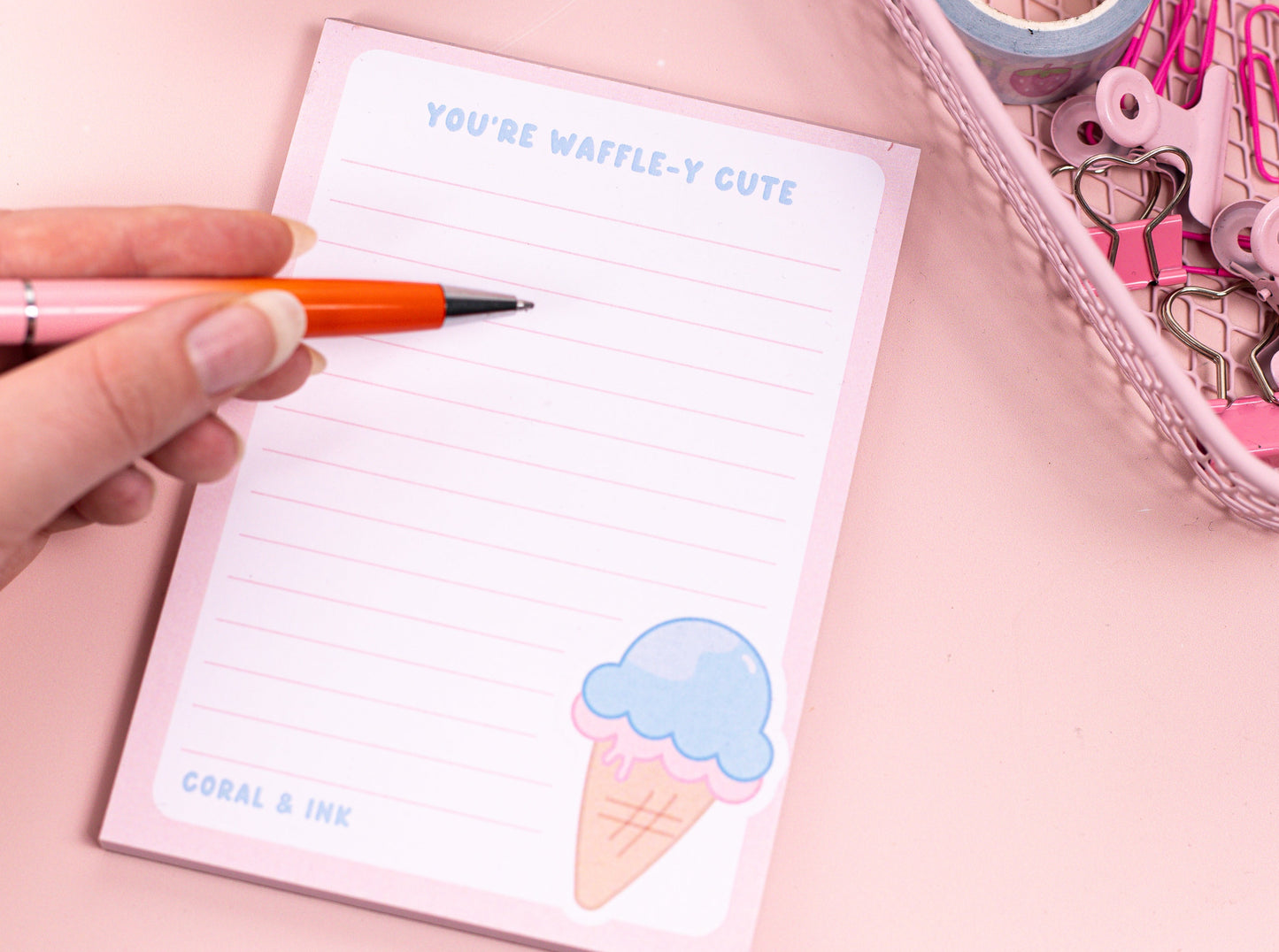 'You're Waffle-y Cute' A6 Notepad