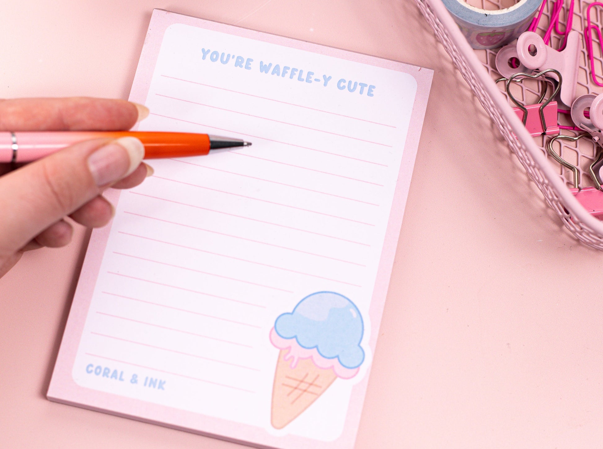 'You're Waffle-y Cute' A6 Notepad