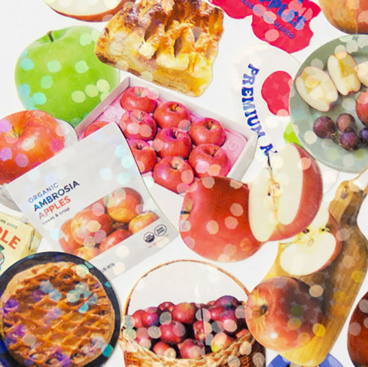 Mini Apple Decoration Sticker Box