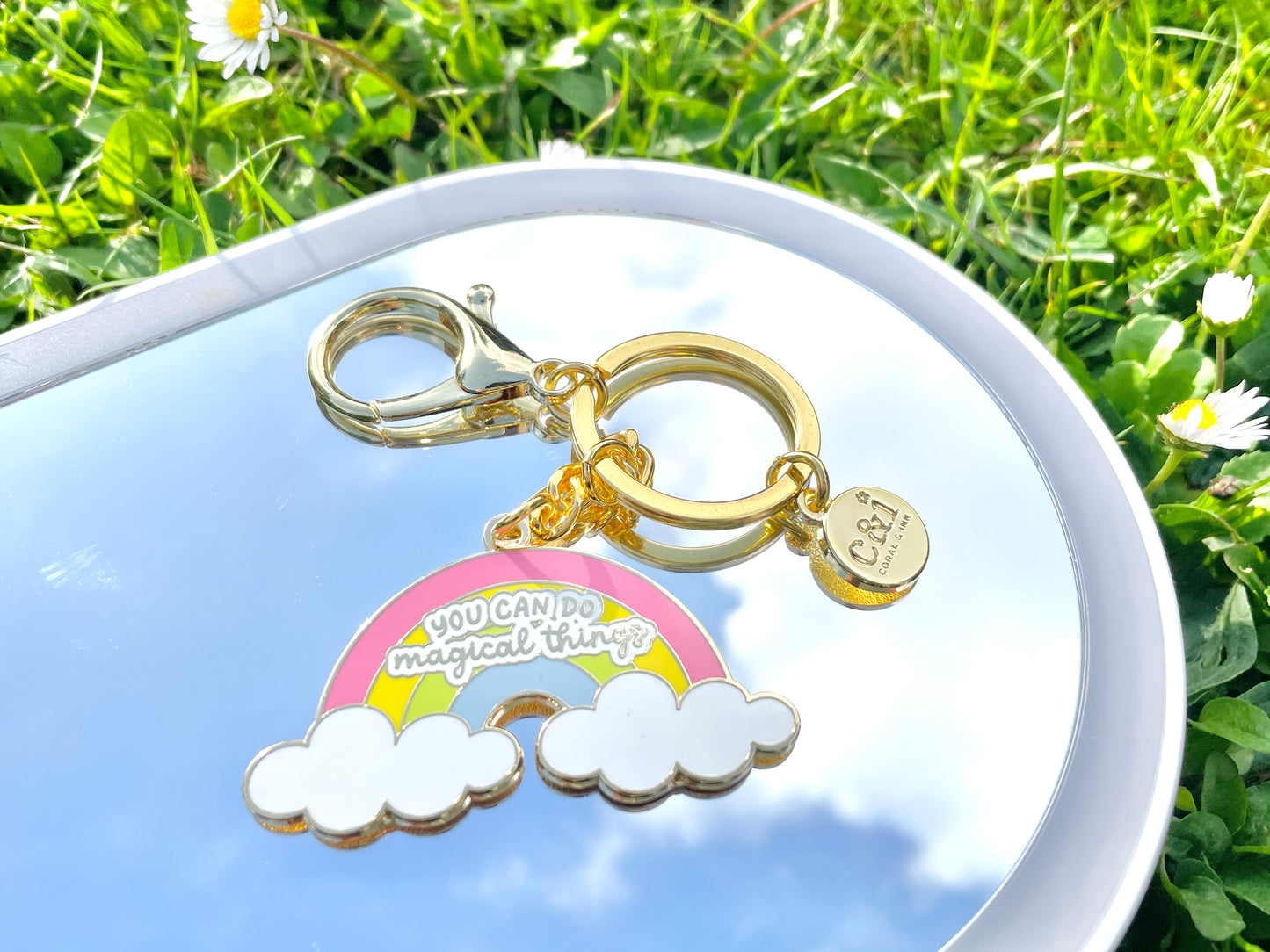 You Can Do Magical Things Rainbow Keychain