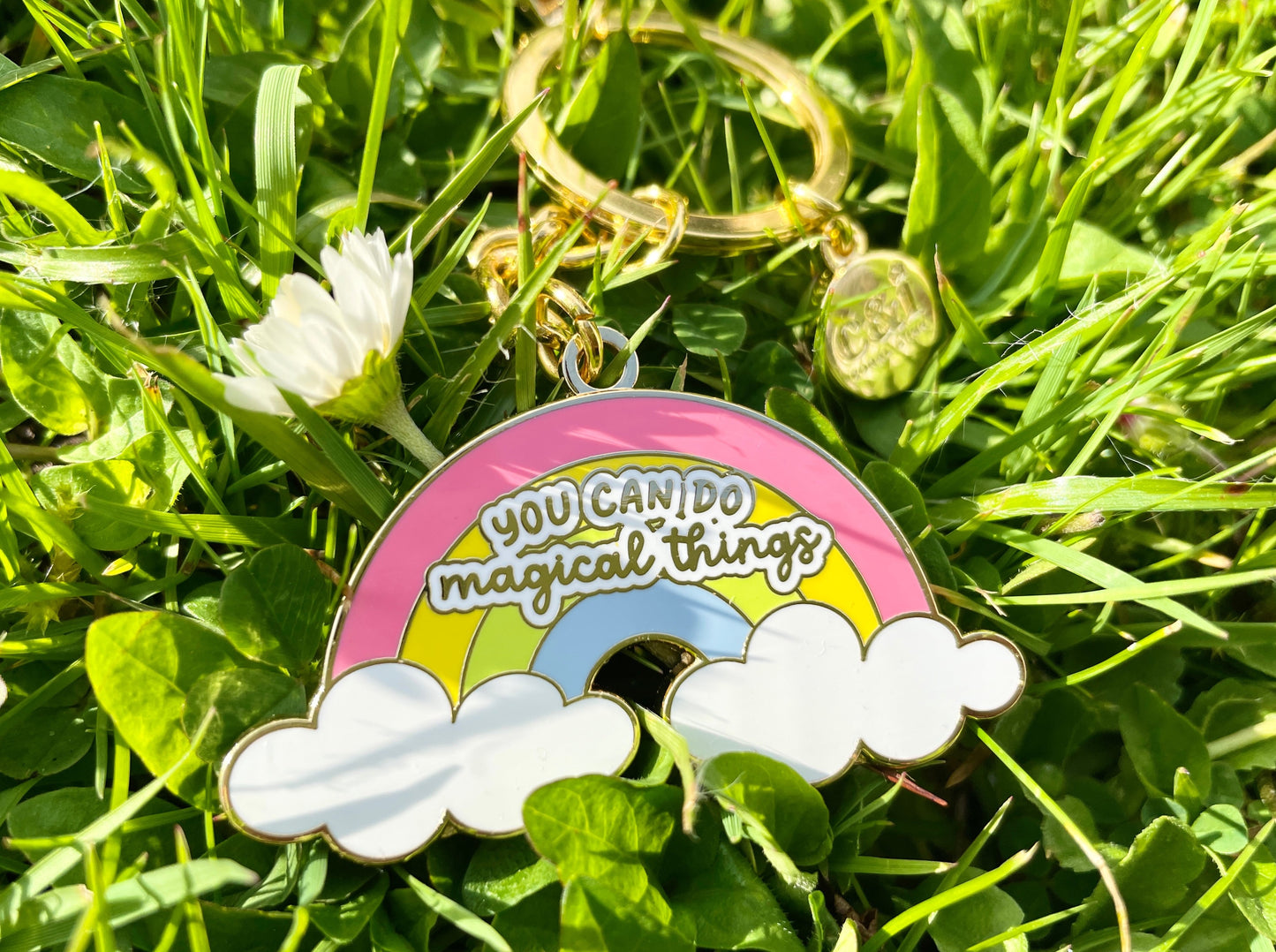 You Can Do Magical Things Rainbow Keychain