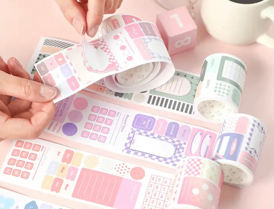 Sticky Label Washi Tapes