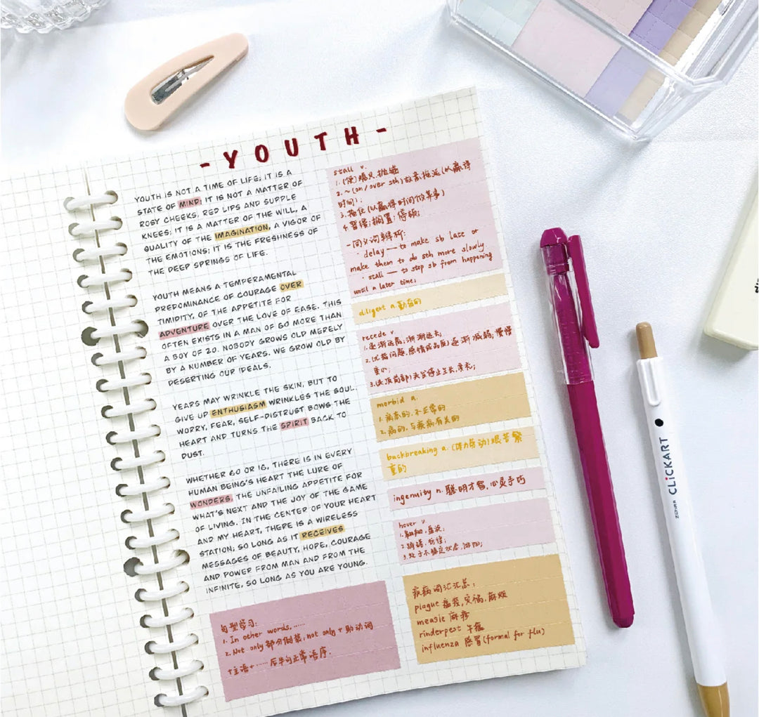 Toasty Notes Tearable Sticky Notes | Coral & Ink