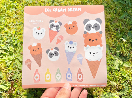 Ice Cream Dream Sticker Sheet By Sakuranbo Studios
