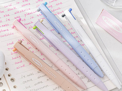 Plan With Multi-Colour Retractable Pens