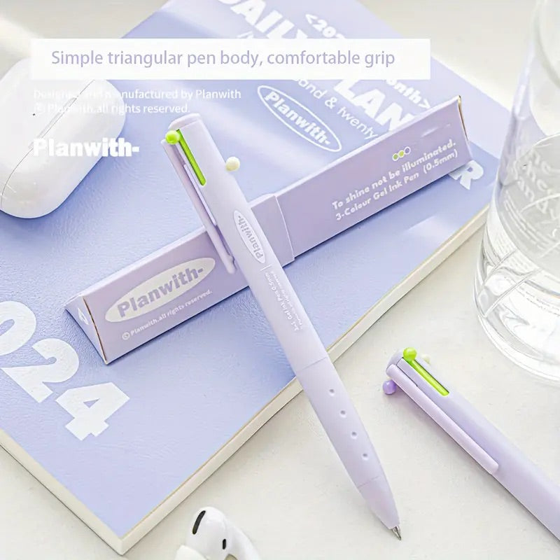 Plan With Multi-Colour Retractable Pens