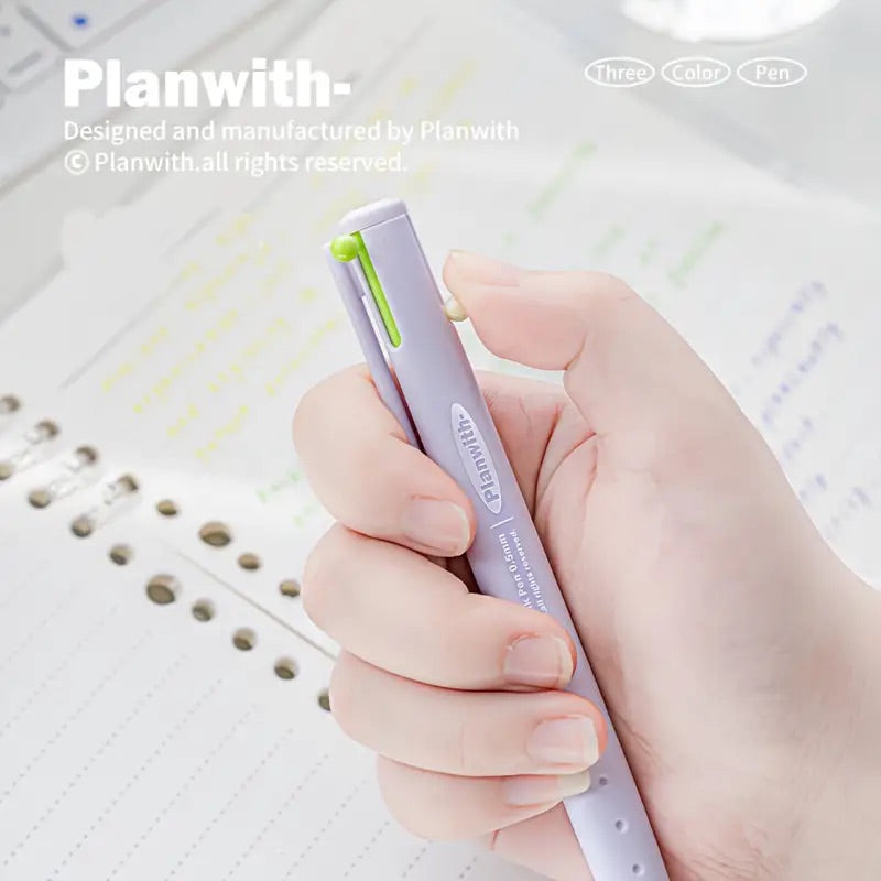 Plan With Multi-Colour Retractable Pens