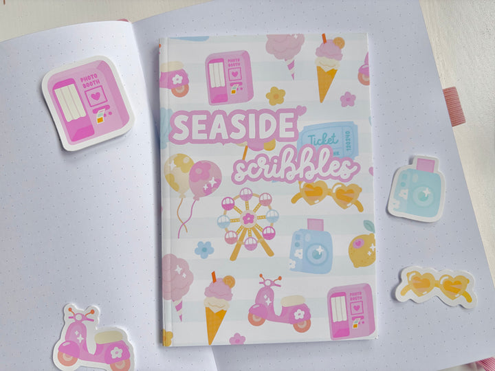 Seaside Scribbles A6 Blank Notebook