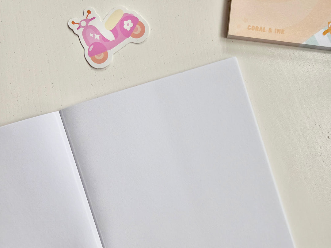 Seaside Scribbles A6 Blank Notebook