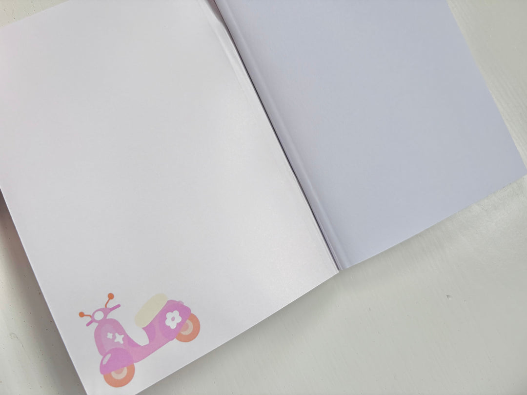 Seaside Scribbles A6 Blank Notebook