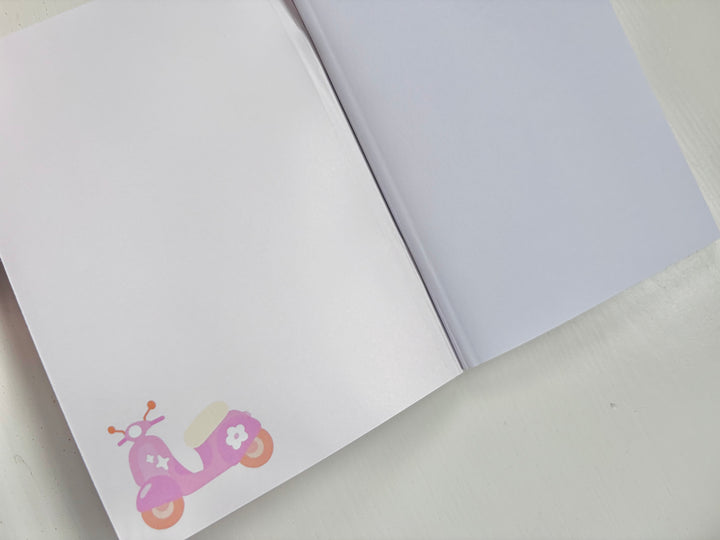 Seaside Scribbles A6 Blank Notebook