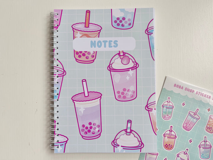 Boba Tea A5 Lined Notebook