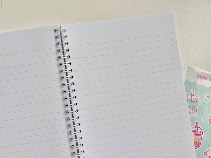 Boba Tea A5 Lined Notebook