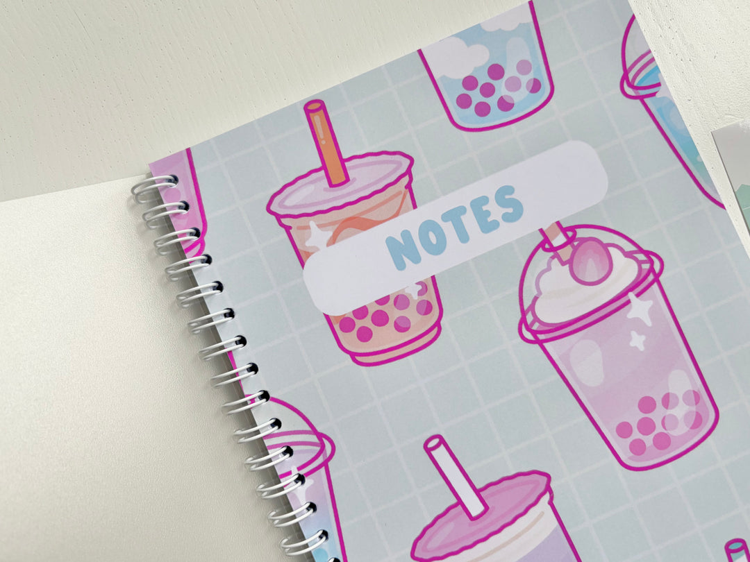 Boba Tea A5 Lined Notebook