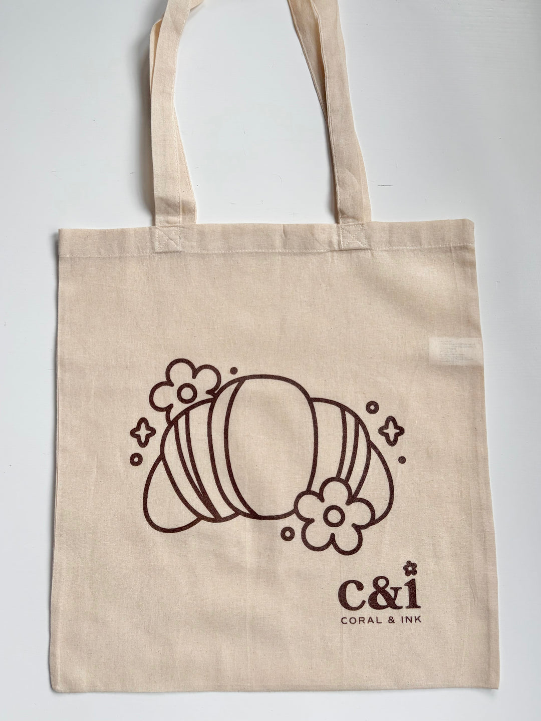 Croissant Light Weight Cotton Tote Bag