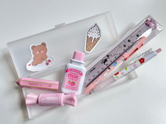 The Best Sellers Stationery Box  Kawaii Stationary Set – Coral & Ink