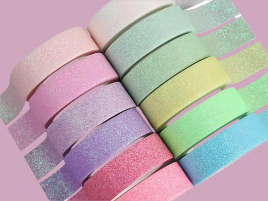 Set of 12 Glitter Washi Tapes