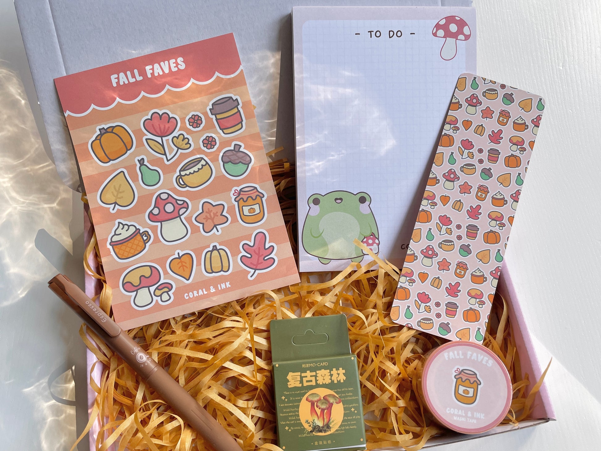 The Mini Autumn Stationery Letterbox Set