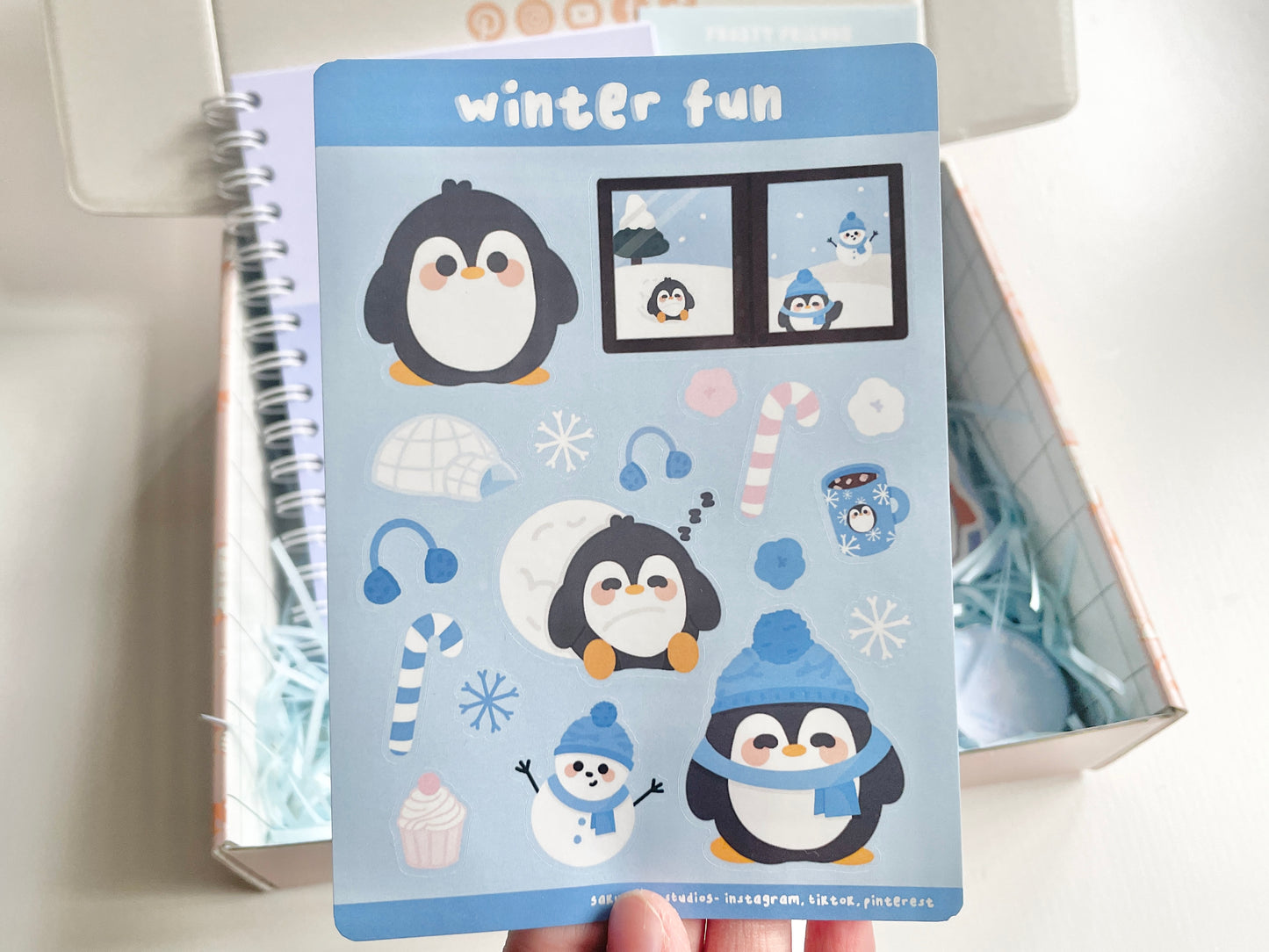 Winter Fun Sticker Sheet By Sakuranbo Studios