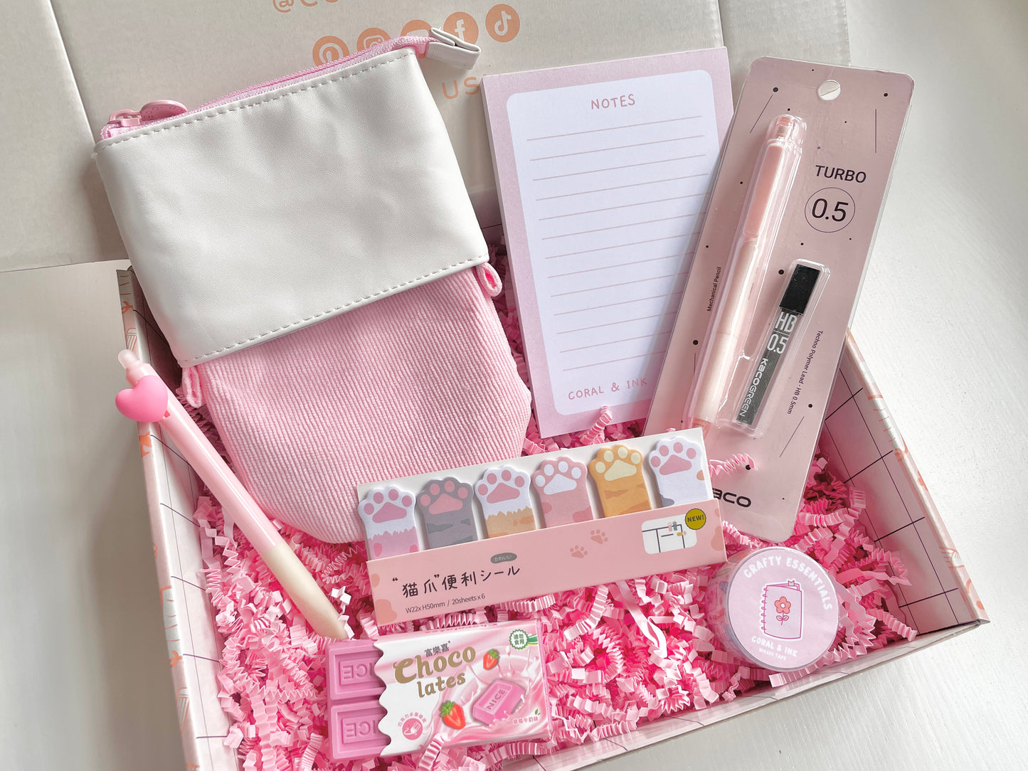Pink Stationery Box