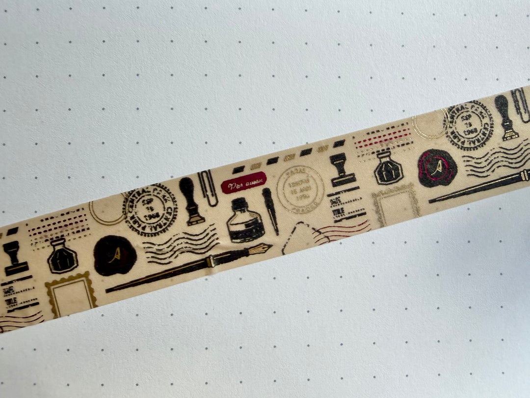 Gold Foiled Letter Writing Washi Tape