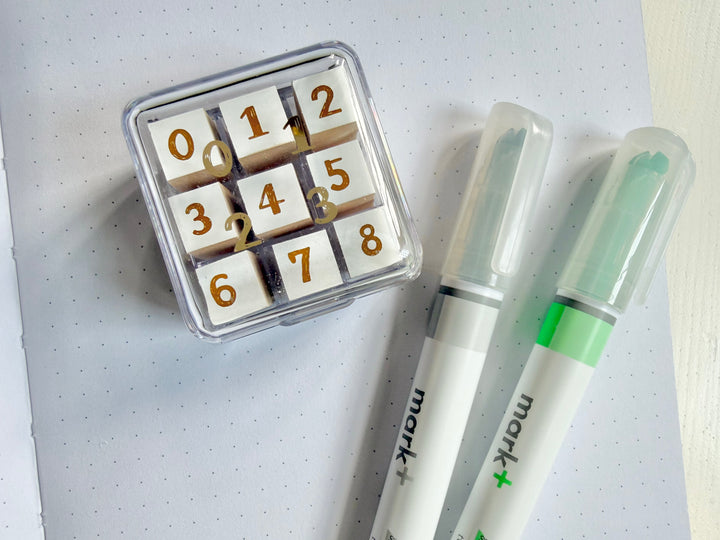 Aibo Mini Number Stamp Set