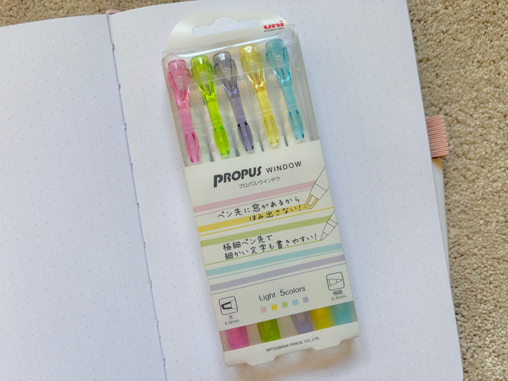 Propus Window Highlighter Pen Set Light Colour