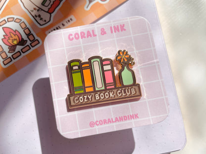 Cozy Book Club Hard Enamel Pin