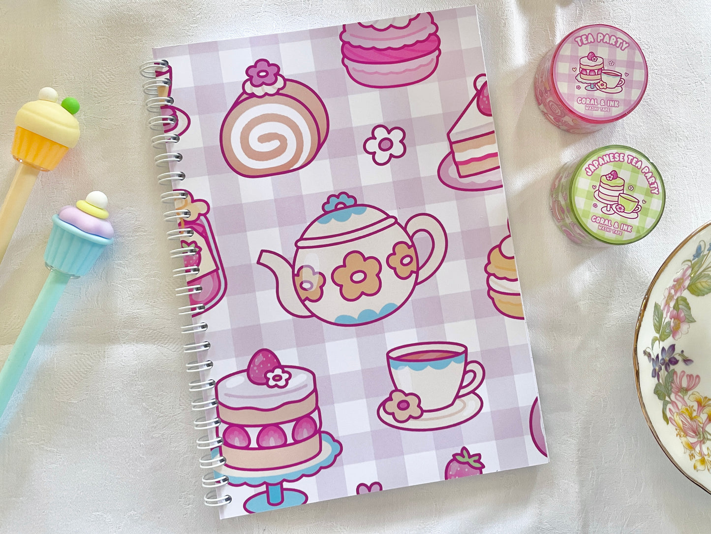 Tea Party A5 Lined Notebooks