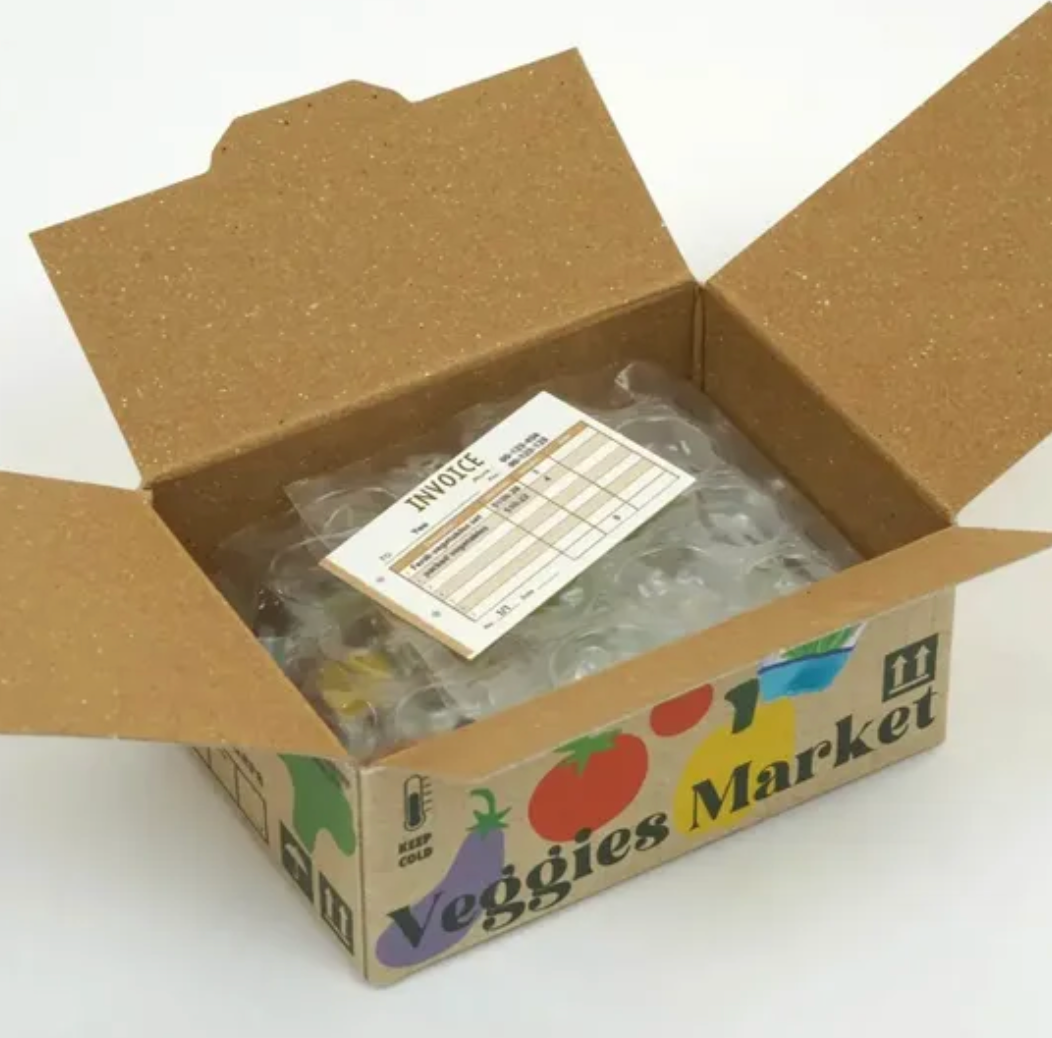 Mini Vegetable Decoration Sticker Box