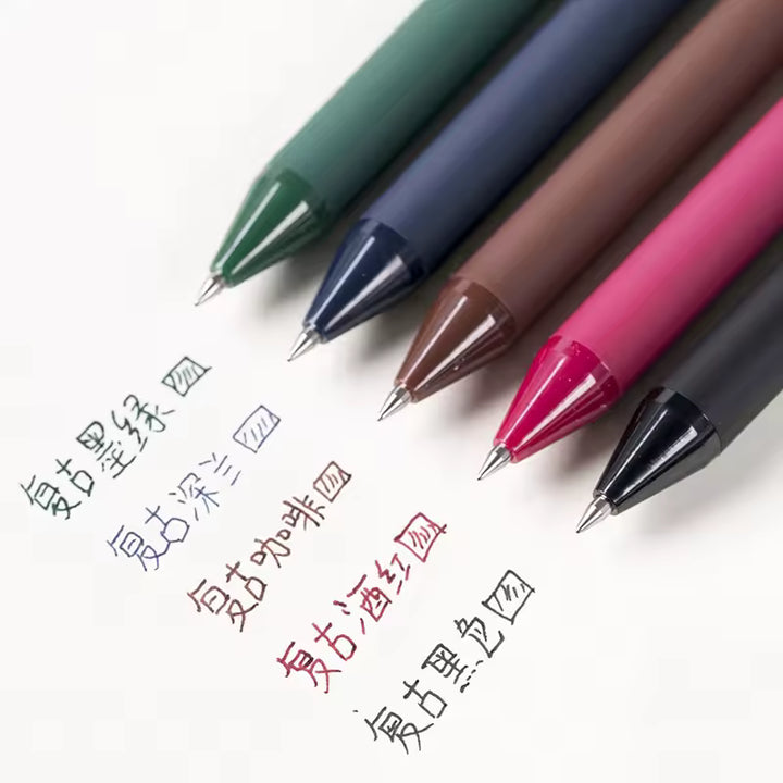 Vintage Colour Retractable Gel Pens