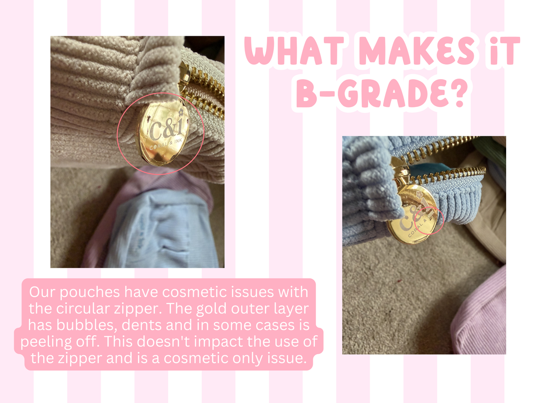 B Grade Organisation Stationery Pouch Blush Pink