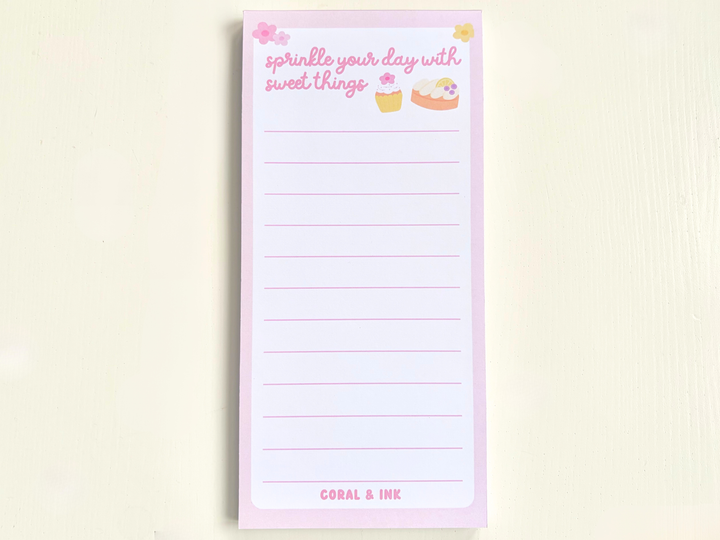 Sweet Things List Notepad