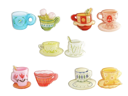 Tea Cup Jumbo Paperclips