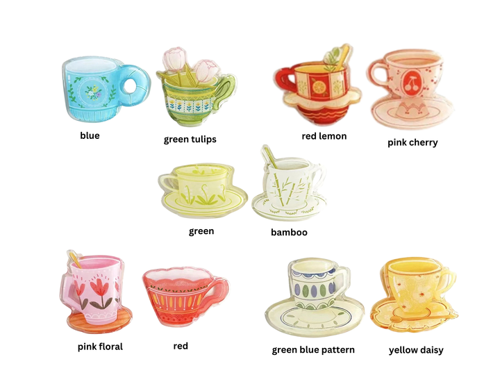 Tea Cup Jumbo Paperclips