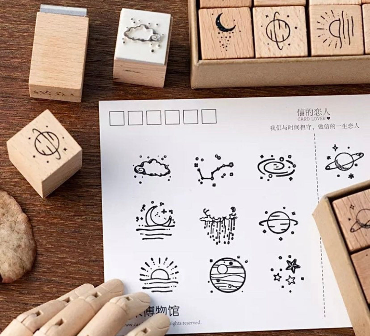 Moon and Celestial Stamp Set