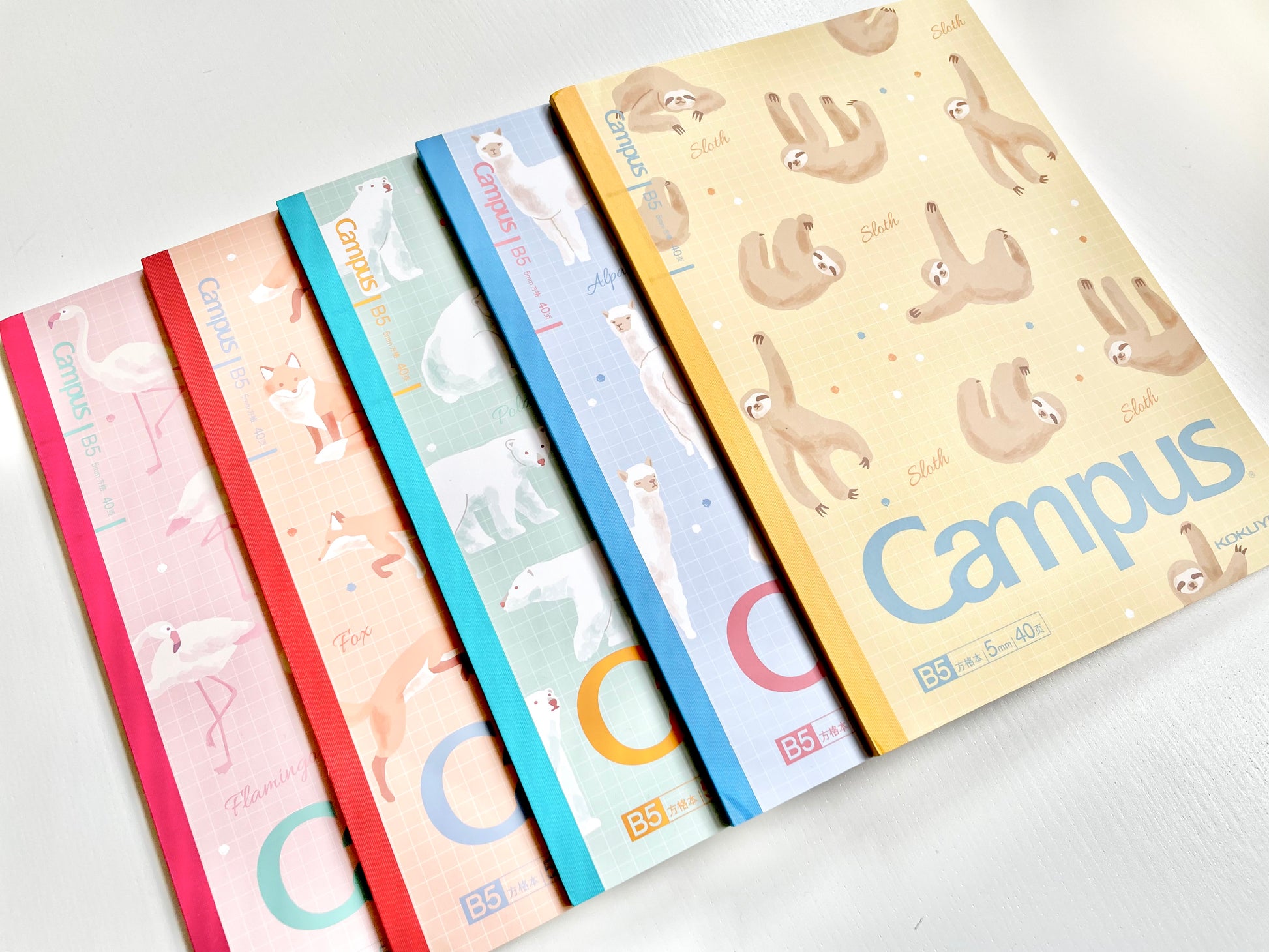 Coral & Ink’s Kawaii animal B5 notebooks for school, college and university