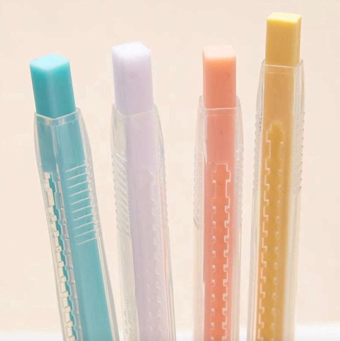 Earasers Regular Kokuyo Pastel Cookie Retractable Erasers | Japanese Stationery – Coral ...