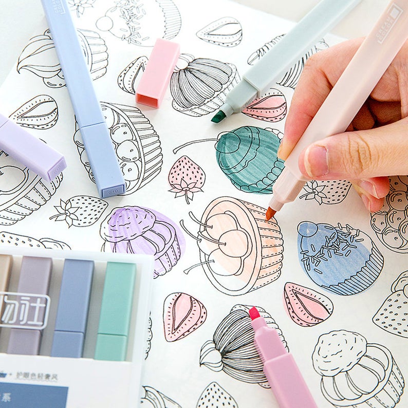 Coral & Ink’s muted pastel highlighter pens 