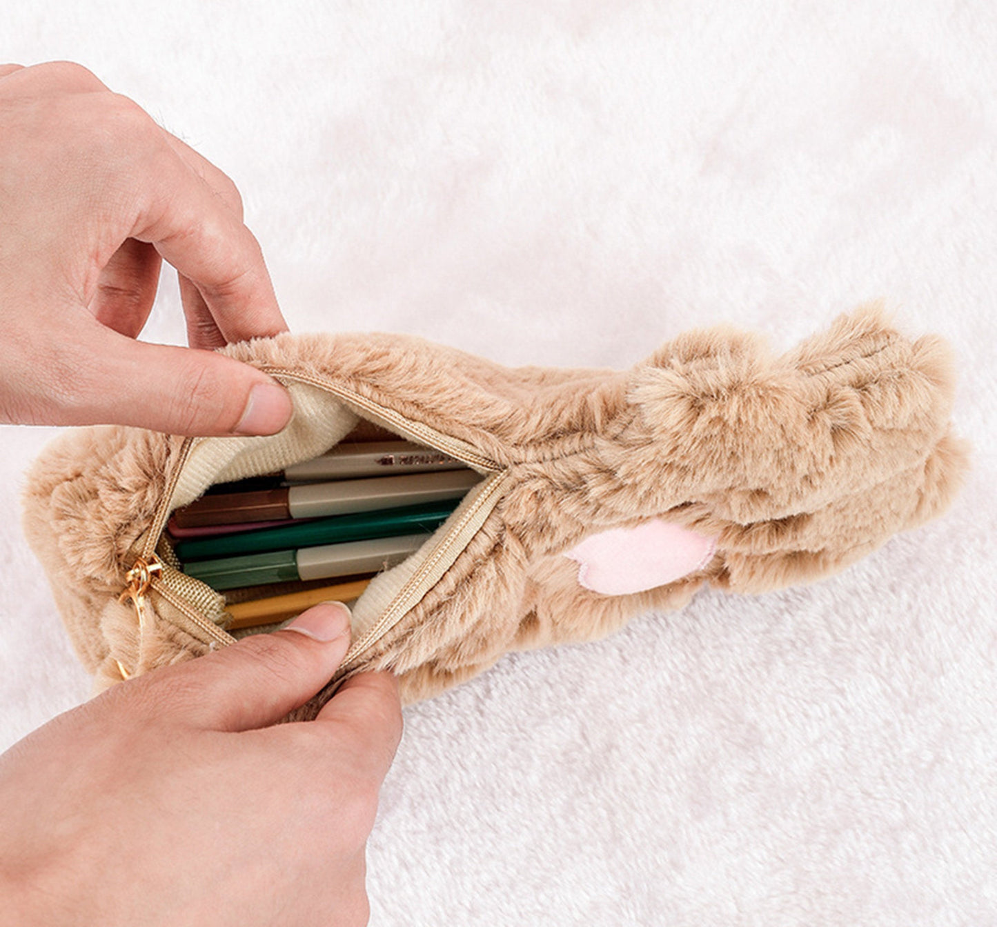 Fluffy Cat Paw Pencil Case 