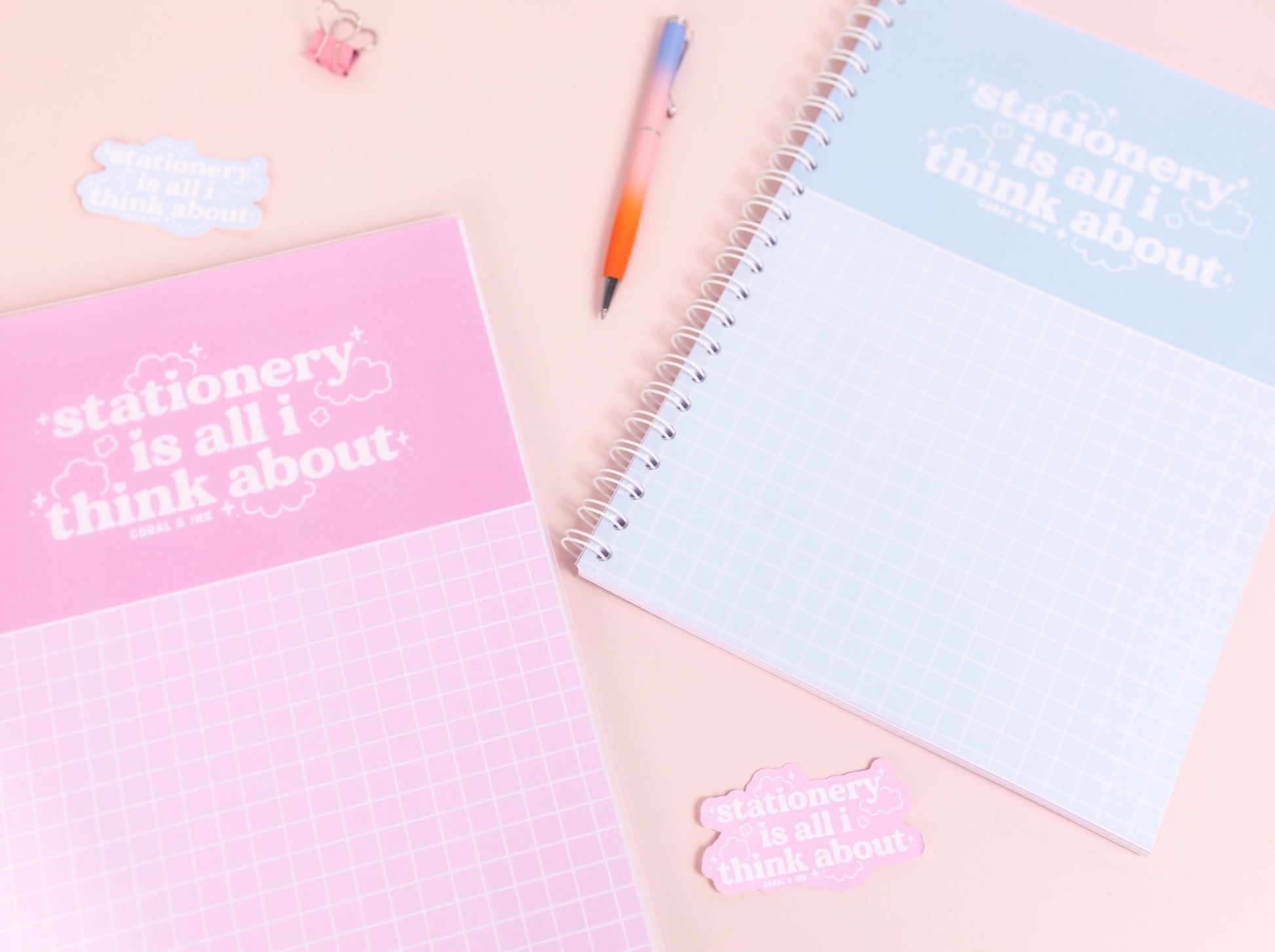 A4 Cute Lined Notebooks For School | Coral & Ink