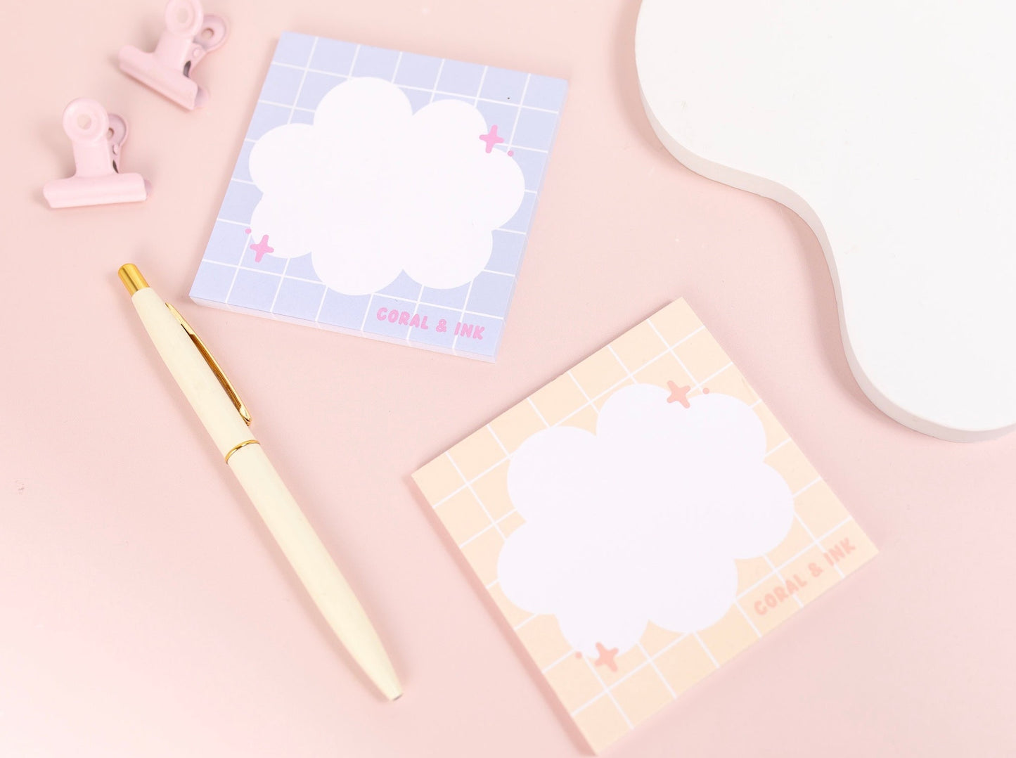 Puffy Cloud Memo Pads coralandink